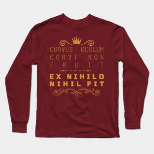 ex nihilo nihil fit Long Sleeve T-Shirt